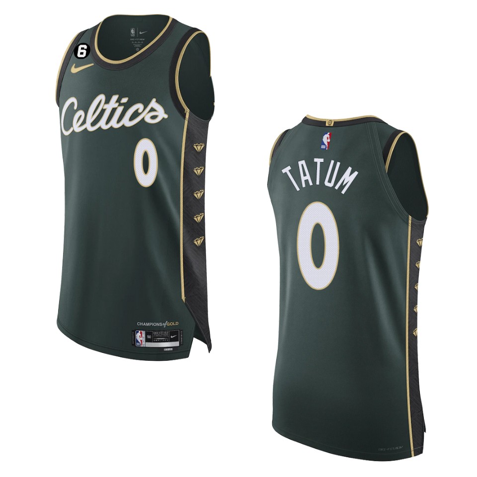 Men's Boston Celtics Jayson Tatum #0 City Edition 2022-23 Green Jersey 2401CQNY